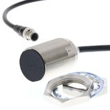 Proximity sensor, inductive, brass-nickel, M30, shielded, 20 mm, NC, 0 E2E 8440M