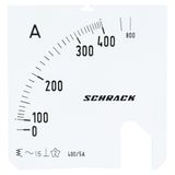 Scale Plate, 72x72mm, 400/800/5A AC