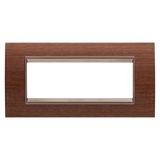 LUX PLATE - IN WOOD - 6 MODULES - WALNUT - INNER FRAME MATT DARK BRONZE - CHORUSMART