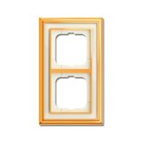 1722-838 Cover Frame Busch-dynasty® polished brass ivory white