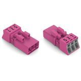 Plug 3-pole Cod. B pink