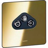 Synergy Sleek TV-R-SAT socket Glossy gold