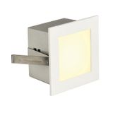 FRAME BASIC LED, 1W, 3000K, 90lm, angular, alu/glass, white