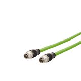 M12 Industrial Ethernet cable, X-coded, 10.0 m, M12 plug straight - M1