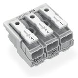 Lighting connector push-button, external without ground contact white