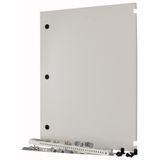 Door, section wide, Box Solution, for HxW=800x600mm, IP55, grey