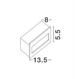 White Aluminium LED 3 Watt 202Lm 3000K 220-240 Volt 50Hz Beam Angle 17o IP54 L: 13.5 W: 8 H: 5.5 cm Cut Out: 12.7 x 4.5 cm