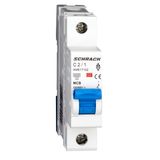 Miniature Circuit Breaker (MCB) AMPARO 6kA, C 2A, 1-pole