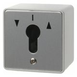 Push-button f. blinds 1pole surf.-mtd f. lock cylinder, neut.pos., Die