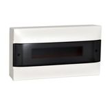 1X18 module surface-mounted box - Smoked door - Without terminal block