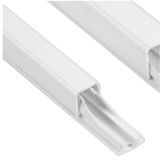 White cable guide 1 cable with adhesive, for cables with diameters 3 to 6mm