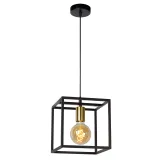 RUBEN  Pendant 1x E27 40W Black/Satin Brass