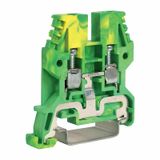 Screw terminal block 4mm2, 1-level, earth connection