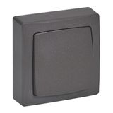 Single-touch switch or two-way switch Complete surface-mounted switchgear - Brown