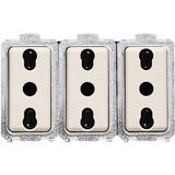 TRIPLE SOCKET2P+E 10/16A