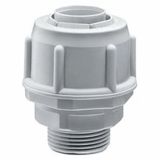 STRAIGHT FIXED COUPLING DEVICE GAS PITCH RUNG - IP54 - SHEATH Ø 14MM - GAS PITCH 1/2'' - GREY RAL7035