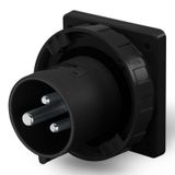 APPLIANCE INLET 3P+N+E  6H63A IP67 BLACK