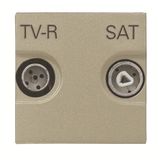 N2251.8 CV TV-R/SAT loop-through outlet - 2M - Champagne