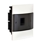 LEGRAND 1X4M FLUSH CABINET SMOKED DOOR WITHOUT TERMINAL BLOCK FOR DRY WALL