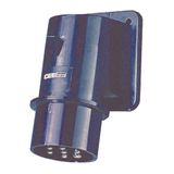 Panel mounted inlet, 16A7p9h230V, IP44