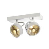 KALU 2 QPAR ceiling light, matt white. ES111, max. 2x75W