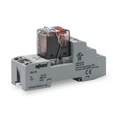 Relay module Nominal input voltage: 220 VDC 4 changeover contacts gray