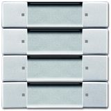 6737-83 CoverPlates (partly incl. Insert) Remote control Aluminium silver