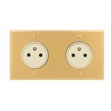 Art d'Arnould univers Double memory socket 2P+E Surface 16A 250V - brushed gold