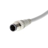 Sensor cable, M12 straight plug (male), 4-poles, A coded, PVC fire-retardant robot cable, IP67, 0.3 m XS2H0037M