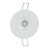 Emergency luminaire, Exiway Smartbeam Standard, recessed, open area, 1.5h, 220lm, IP42, white