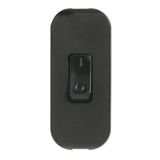 Rocker switch for lamp - illuminated - two-pole - black