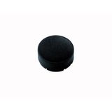 Button plate, raised black, blank