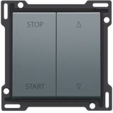 Finishing set for electrically separated roll-down shutter switch, blu