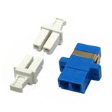 FO Coupler LC-Duplex,Plastic,Singlemode,zirconia,flange,blue