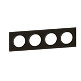 Dooxie square plate 4 positions velvet black finish