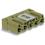 Plug for PCBs angled 5-pole light green