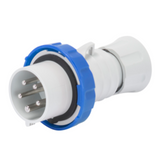STRAIGHT PLUG HP - WITH FASE INVERTER - IP66/IP67/IP68/IP69 - 3P+E 32A 200-250V - BLUE - 9H - SCREW WIRING