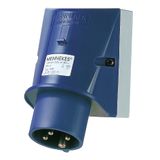 Wall mounted inlet, 32A4p9h230V, IP44