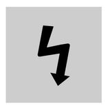 Insert label, transparent, symbol electrical voltage