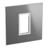 Arteor Surround Plate 1 Module Square Reflective Stainless Steel