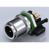 Circular plug connector, installation (PCB connection system), M12, Nu