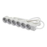 MOES STD SCH  6X2P+E 1,5M WHITE/GREY