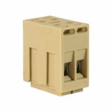 Modular screw terminal block 4mm2, 2-poles, reduced pitch, beige color