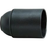 Plastic lampholder E27 black
