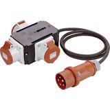 MIXO combination unit 440V/- 32A In: 1 CEE-inlet, 5-pole, 32A / 440V with 1,5m H07RN-F 5G4 Out: 3 CEE-outlets, 5-pole 32A / 440V'