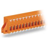 PCB terminal block push-button 2.5 mm² orange