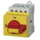 Emergency-Stop Main Switch 4-pole, modular, 25A, 10kW