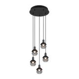 Mela pendant 5-pc E14 matt black