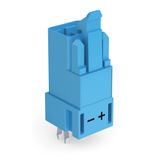 Plug for PCBs straight 2-pole blue