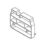 KIT FEAD4 GRIS, END SECTIONS KITS, GREY, DIN RAIL MOUNT, POLYAMIDE